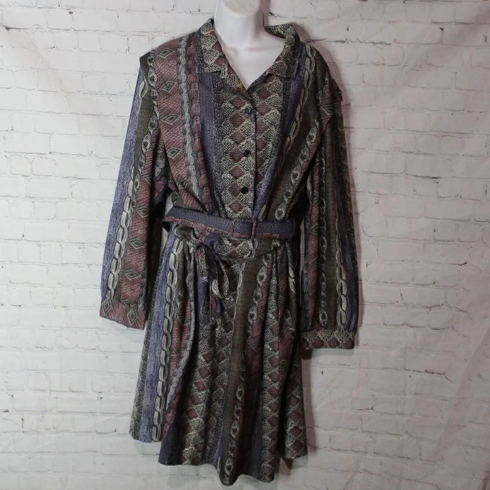 Women's VINTAGE California Looks Long Sleeves Dress 24W Size‎